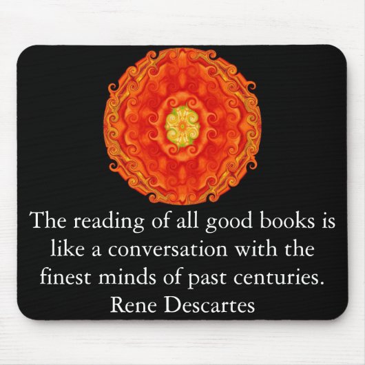 Rene Descartesの文献の引用文 マウスパッド (正面)
