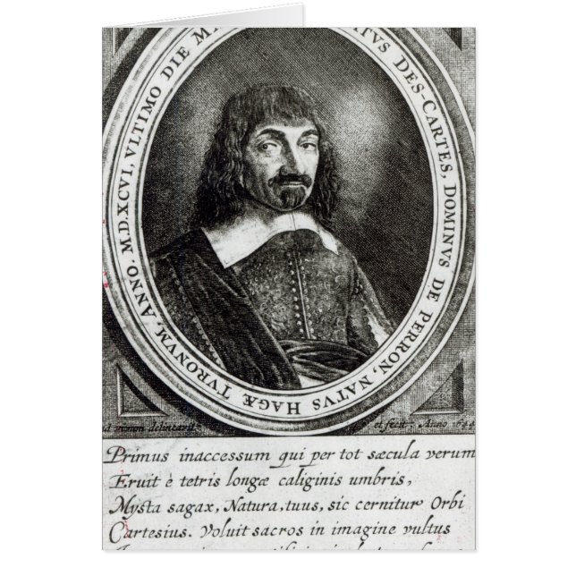 Rene Descartes 1644年のポートレート (正面)