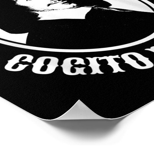 Rene Descartes Cogito Ergo Sum Quote  ポスター (角)