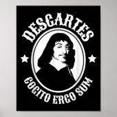 Rene Descartes Cogito Ergo Sum Quote  ポスター (正面)
