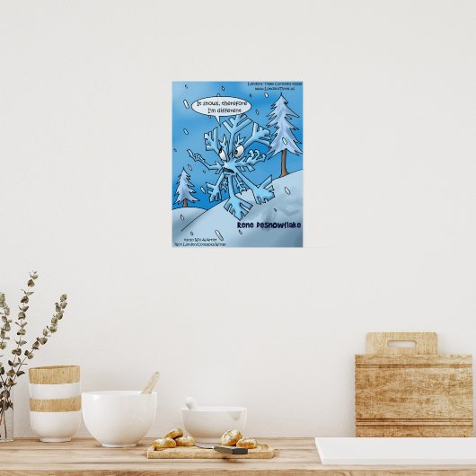 Rene Descartes Snowflake Funny Posters ポスター (キッチン)