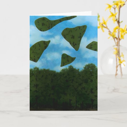 Rene Magritte art カード (黄色い花)