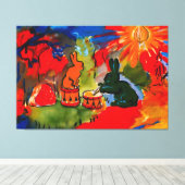 Rene Magritte art キャンバスプリント (インサイチュ (ウッドフロア))