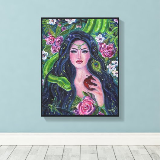 ReneeのEden python appleの庭のイブ キャンバスプリント (インサイチュ (ウッドフロア))