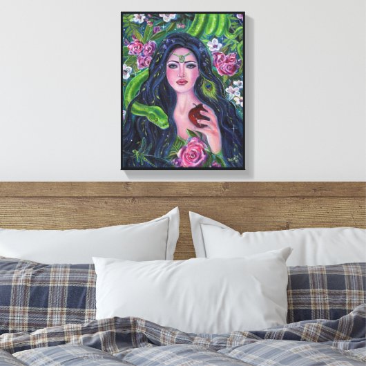 ReneeのEden python appleの庭のイブ キャンバスプリント (インサイチュ (寝室))