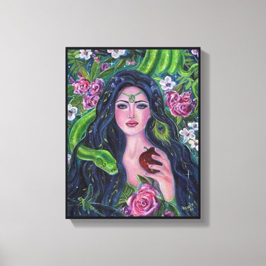 ReneeのEden python appleの庭のイブ キャンバスプリント (正面)