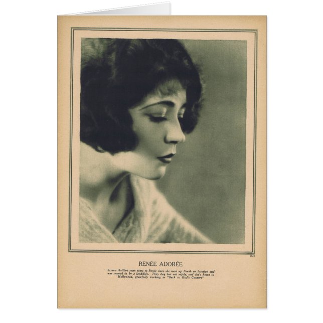 Renee Adoreeのヴィンテージの1927年のポートレート (正面)