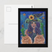 Renee L. Lavoieによるクララハロウィーンの魔女 ポストカード (正面/裏面)