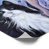 Renee L. Lavoieによるタキシード猫アートの魔女 ポスター (角)