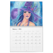 Renee L. Lavoieによる魔女のアートワーク カレンダー (2月 2026)