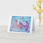 Renee Lavoieによるクラゲアートとマーメイド カード (黄色い花)