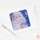 Renee Lavoieによるシーホース付きシェルリーナ人魚 スクエアシール (封筒)