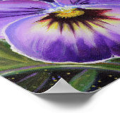 Renee Lavoieによるパープルパンシーアートプリントポスター ポスター (角)