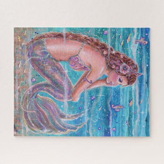 Renee Lavoieによる乗馬付き珊瑚人魚 ジグソーパズル (横)