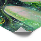 Renee Lavoieによる乗馬付き緑の人魚 ポスター (角)