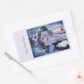 Renee Lavoieによる子猫ラベル付きウィッチ 長方形シール (封筒)