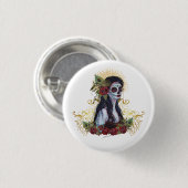 Renee Lavoieによる死んだ孔雀の芸術の日 缶バッジ (正面&裏面)