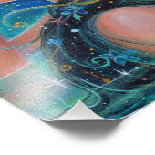 Renee Lavoieによる金ゴールドアクセント付きClio Mermaid フォトプリント (角)