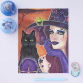 Renee Lavoieによる魔法の呪文の魔女と猫 チラシ (シングル)