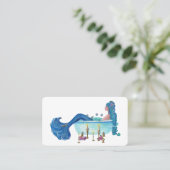 Renee LavoieによるMermaid in tub 名刺 (スタンド正面)