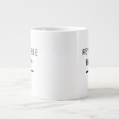 Renewable Energy – Funny Cute Eco-Friendly  Coffee ジャンボコーヒーマグカップ (正面)