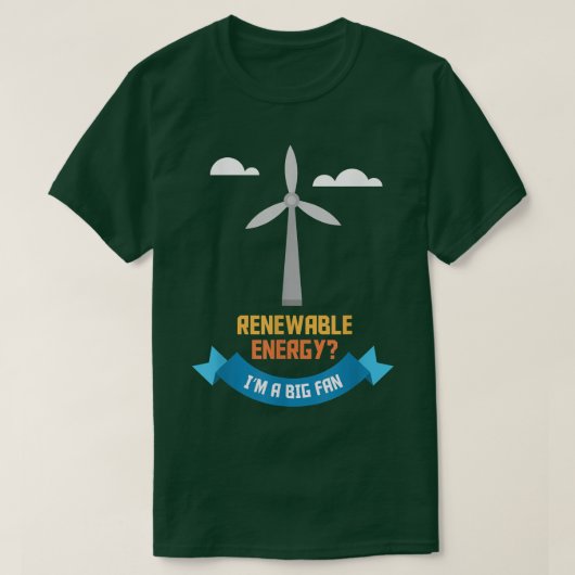 Renewable Energy Im A Big Fan Funny Environment Pu Tシャツ (デザイン正面)