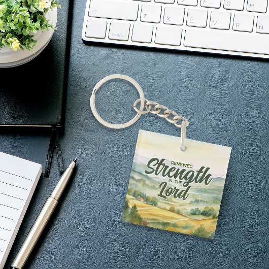Renewed Strength in the Lord Christian キーホルダー