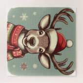 Renne de Noël vintage ジグソーパズル (横)