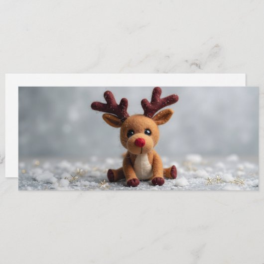 Renne Rudolphe peluche mignonne (正面/裏面)