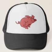 rennendes Schwein running pig キャップ (正面)