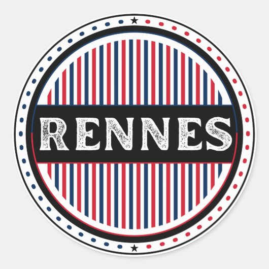 Rennes City Pride Emblem – French Identity ラウンドシール (正面)