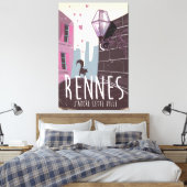 Rennes France市内旅行ポスター キャンバスプリント (インサイチュ (寝室))