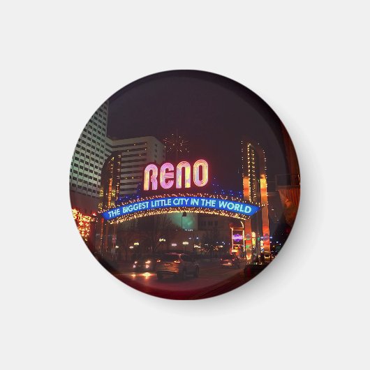 Reno Arch Sign #1 Round Magnet マグネット (正面)