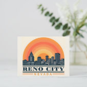 Reno City Nevada skyline ポストカード (スタンド正面)