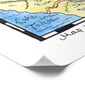 Reno Map Poster ポスター (角)