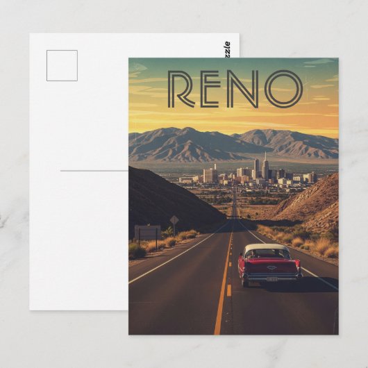 Reno Nevada Travel ポストカード (正面/裏面)