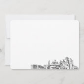 Reno Skylineスケッチ注パーソナライズされた記カーモダンド ノートカード (裏面)