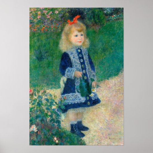 Renoir "A Girl With a Watering Can" ポスター (正面)