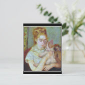 Renoir Girl With Cat ポストカード (スタンド正面)