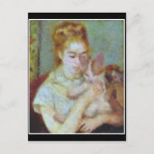Renoir Girl With Cat ポストカード (正面)