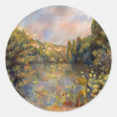 Renoir - Lakeside Landscape ラウンドシール (正面)