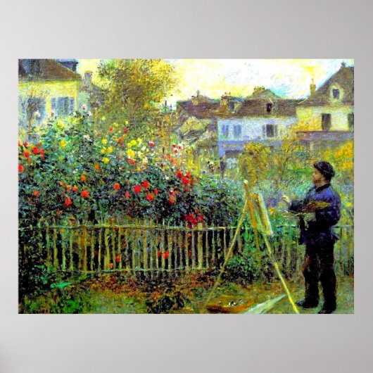 Renoir - Monet Painting in His Garden ポスター (正面)