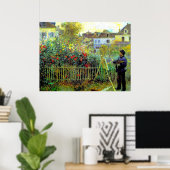 Renoir - Monet Painting in His Garden ポスター (ホームオフィス)