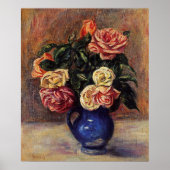 Renoir - Roses in a Blue Vase ポスター (正面)