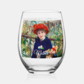 Renoir’s Mother and Child  ステムなしワイングラス (裏面)