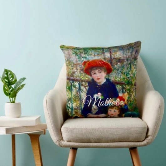 Renoir’s Mother and Child Throw Pillow クッション