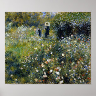 Renoir - Woman With Parasol In A Garden ポスター