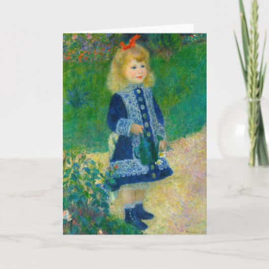 Renoir's Little Girl in Blue with Watering Can カード (正面)