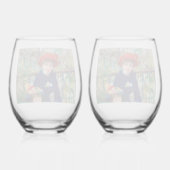 Renoir's Mother and Child     ステムなしワイングラス (裏面)