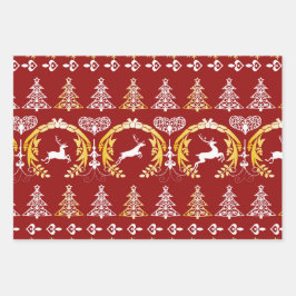 Renos en Navidad ラッピングペーパーシート
